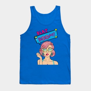 Blat Boom Split Open and Melt Woman Tank Top